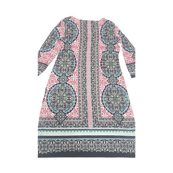 London Times medallion knee length shift Dress women's size 6 - Picture 7 of 7